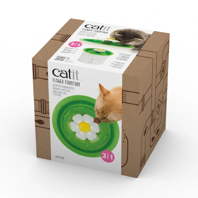 8. **Cat food bowl anti-overturning**Catit 2.0 Senses Flower Water Fountain