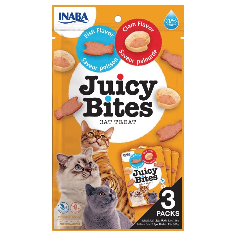 - Cat food nutritional analysis Churu Cat Treats Juicy Bites - Fish & Clam (3 sticks x 11g) - Cat food nutritional analysis Churu Cat Treats Juicy Bites - Fish & Clam (3 sticks x 11g)