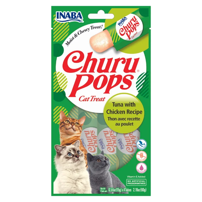 5. **Health and Nutrition** Churu Pops Cat Treats - Tuna with Chicken (4 sticks x 15g) 5. **Health and Nutrition** Churu Pops Cat Treats - Tuna with Chicken (4 sticks x 15g)