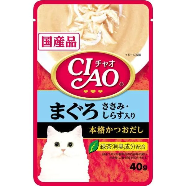 6. **Special Needs** Ciao Creamy Soup Pouch Tuna (Maguro) & Chicken Fillet Topping Shirasu 40g 6. **Special Needs** Ciao Creamy Soup Pouch Tuna (Maguro) & Chicken Fillet Topping Shirasu 40g