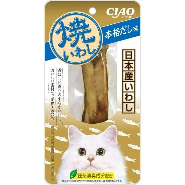    - Indoor cat food  Ciao Grilled Iwashi Fillet Japanese Broth Flavour 18g x 6