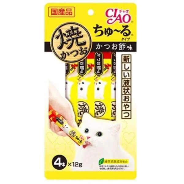 - Hairball control cat food Ciao Grilled Skipjack Tuna & Dried Bonito Liquid Cat Treat 48g (12g x 4) - Hairball control cat food Ciao Grilled Skipjack Tuna & Dried Bonito Liquid Cat Treat 48g (12g x 4)