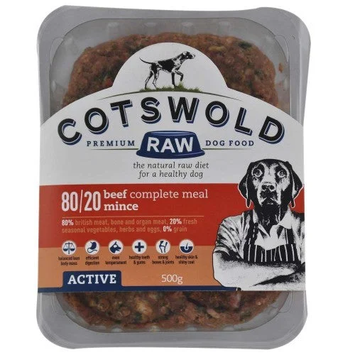 Dog FoodCotswolds Adult Working Beef Mince Active 500g