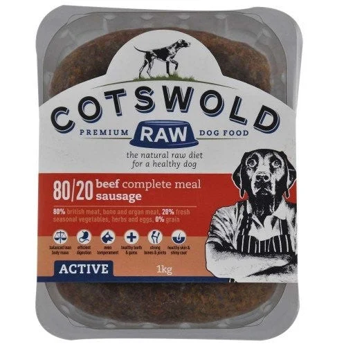 - Special food for puppiesCotswolds Adult Working Raw Dog Food Beef Sausage Active 1kg - Special food for puppiesCotswolds Adult Working Raw Dog Food Beef Sausage Active 1kg