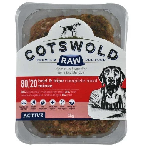 - Dog food improves immunityCotswolds Adult Working Beef & Tripe Mince Ac 1kg