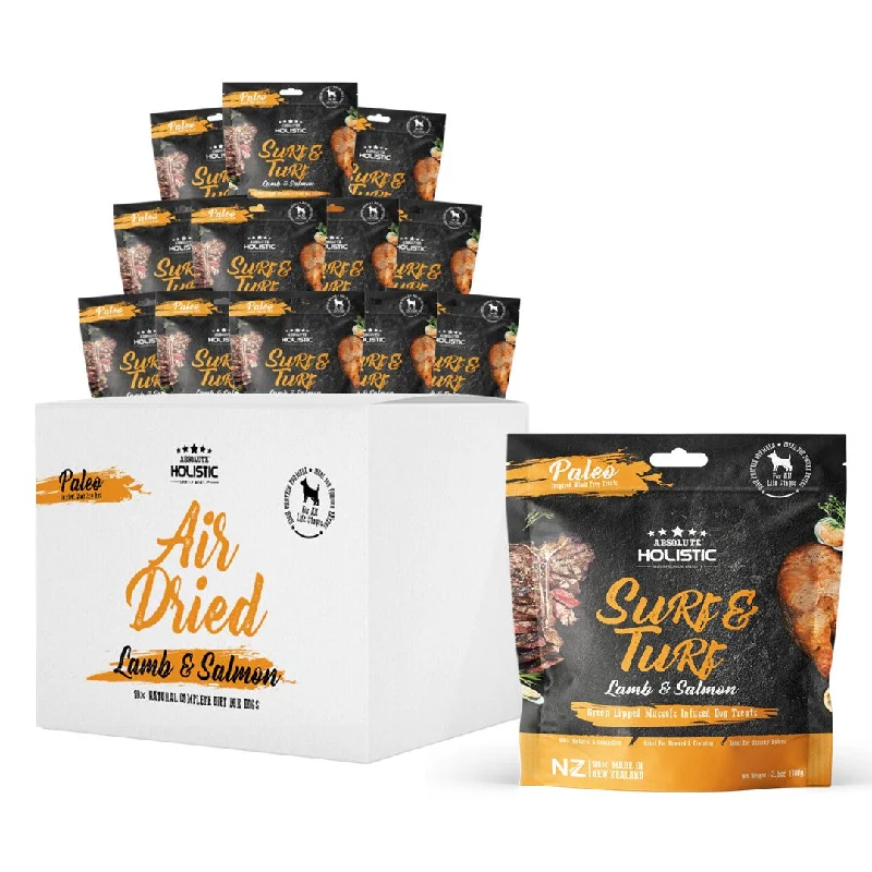 - ProNevus dog food palatability[CTN OF 36] Absolute Holistic Air Dried Treats for Dogs - Surf & Turf (100g)