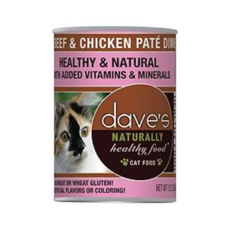    - Cat food nutritional analysis  Dave's Beef & Chicken Dinner Cat Canned