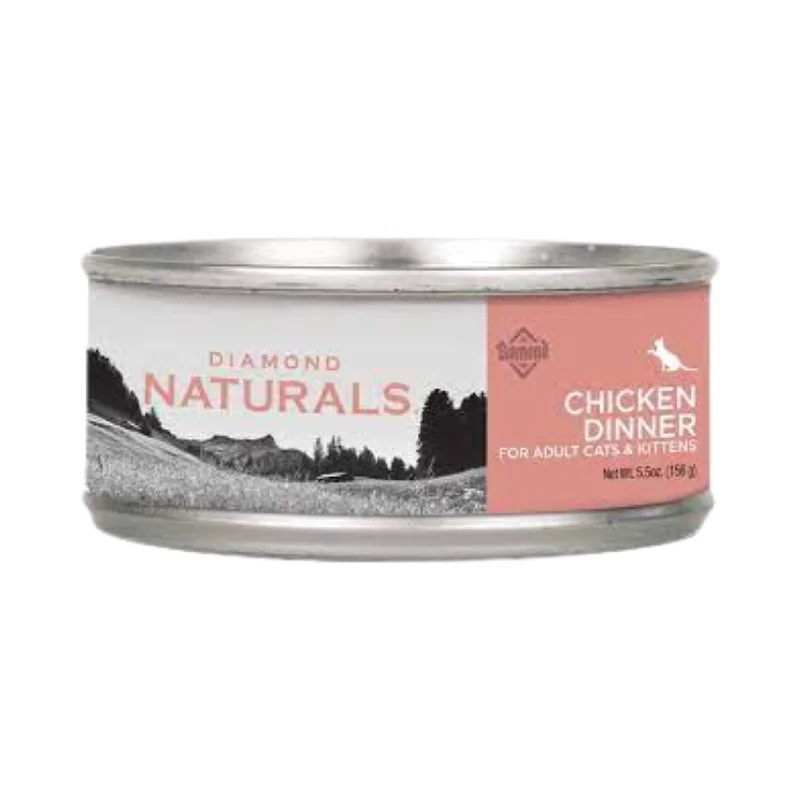    - High-fiber cat food  Diamond Naturals Chicken Cat Canned