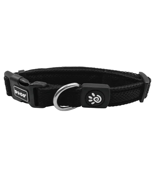 7. **Dog traction rope is automatically retractable**DOCO Puffy Mesh Collar Black