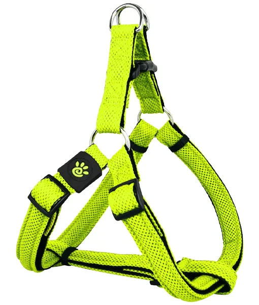 1. **Dog chest harness is anti-breakaway**Doco Puffy Mesh Step-In Dog Harness Lime