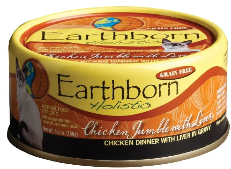 - Senior cat food Earthborn Holistic Grain Free Chicken Jumble with Liver Canned Cat Food - Senior cat food Earthborn Holistic Grain Free Chicken Jumble with Liver Canned Cat Food