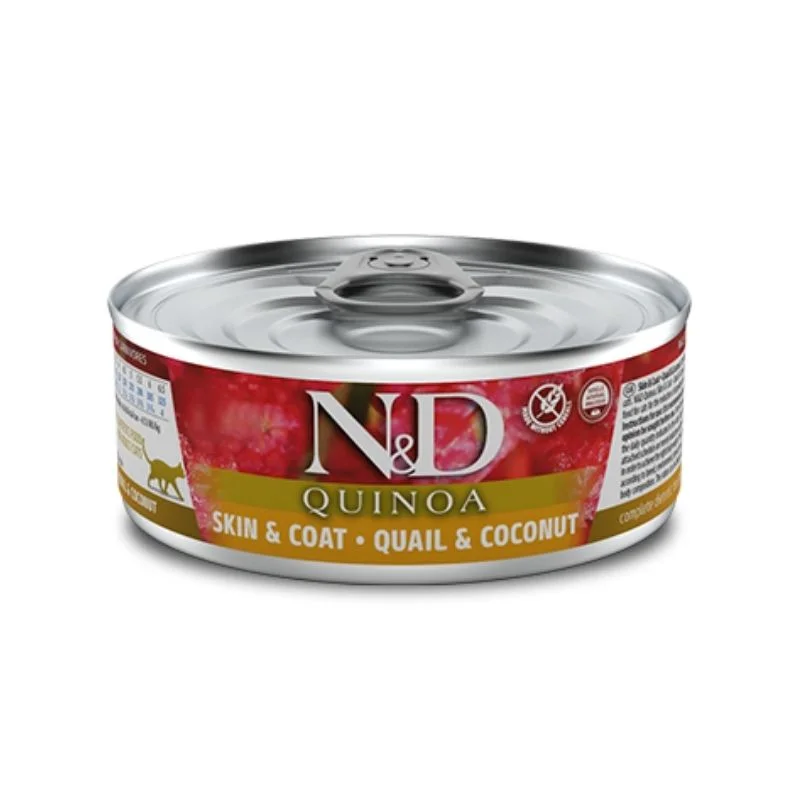 Cat FoodFarmina Wet Food - N&D Quinoa Cat Quail & Coco Adult (80g x 12 pcs)