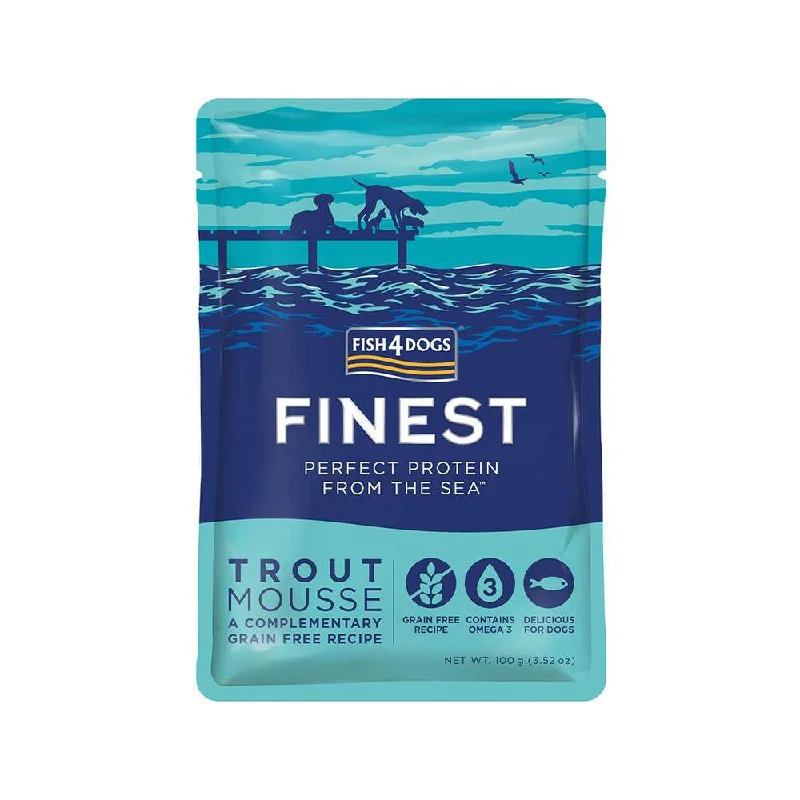 - Special food for puppiesFinest Trout Mousse Dog Pouch