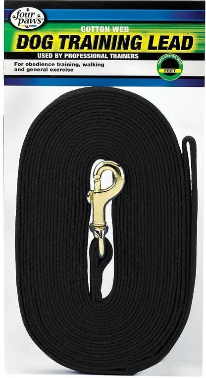 2. **Pet traction rope is anti-explosion**Four Paws Black Cotton Web Dog Training Lead 2. **Pet traction rope is anti-explosion**Four Paws Black Cotton Web Dog Training Lead