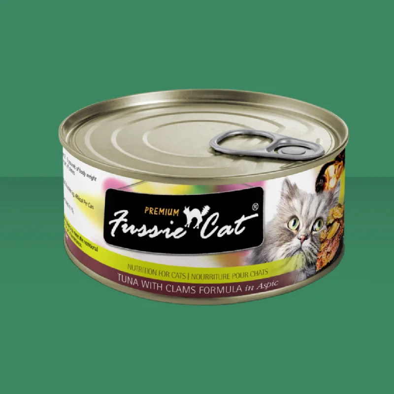    - Cat food for dental health  Fussie Cat Tuna With Clams 2.8oz