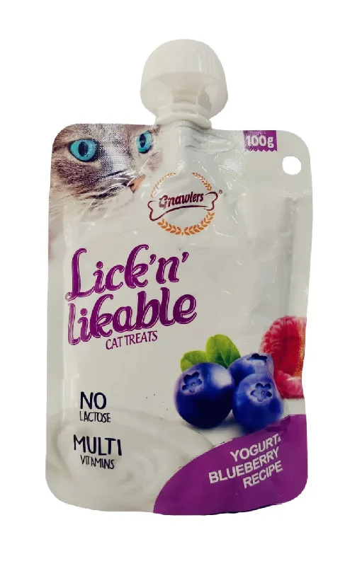 - Cat food for pregnant and nursing cats Gnawlers Lick n Lickables ( Yogurt & Blueberry ) Recipe - 100g - Cat food for pregnant and nursing cats Gnawlers Lick n Lickables ( Yogurt & Blueberry ) Recipe - 100g