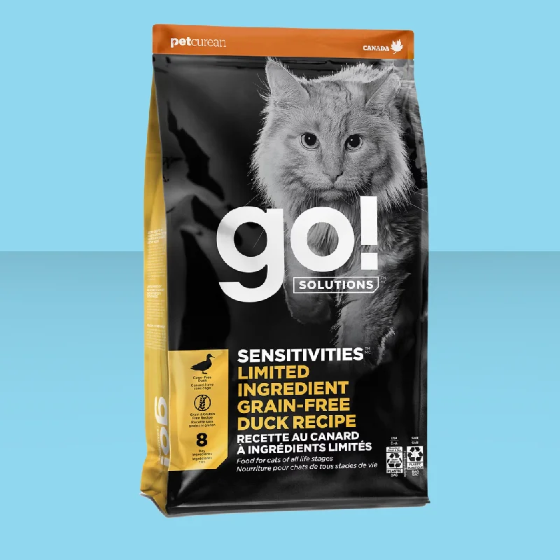    - Purina Pro Plan cat food palatability  Go! Cat Sensitivities LID Duck 8# S