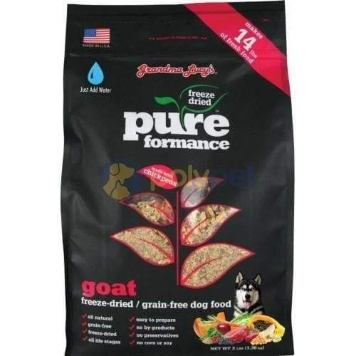- Dog food helps the digestive systemGrandma Lucy's PureFormance Goat Freeze Dried Dog Food 3lb - Dog food helps the digestive systemGrandma Lucy's PureFormance Goat Freeze Dried Dog Food 3lb
