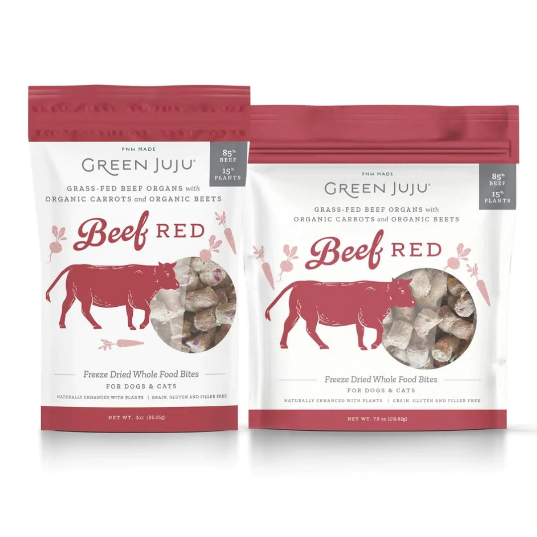    - Cat food for immune system support  Green Juju - Freeze Dried Whole Food Bites - Beef Red