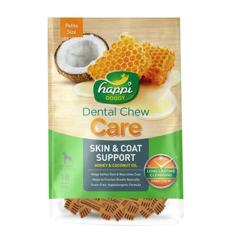- Royal Canin dog food recommendationHappi Doggy Care Honey & Coconut Oil Skin & Coat Support Dental Dog Chew 2.5 Inch 150g - Royal Canin dog food recommendationHappi Doggy Care Honey & Coconut Oil Skin & Coat Support Dental Dog Chew 2.5 Inch 150g