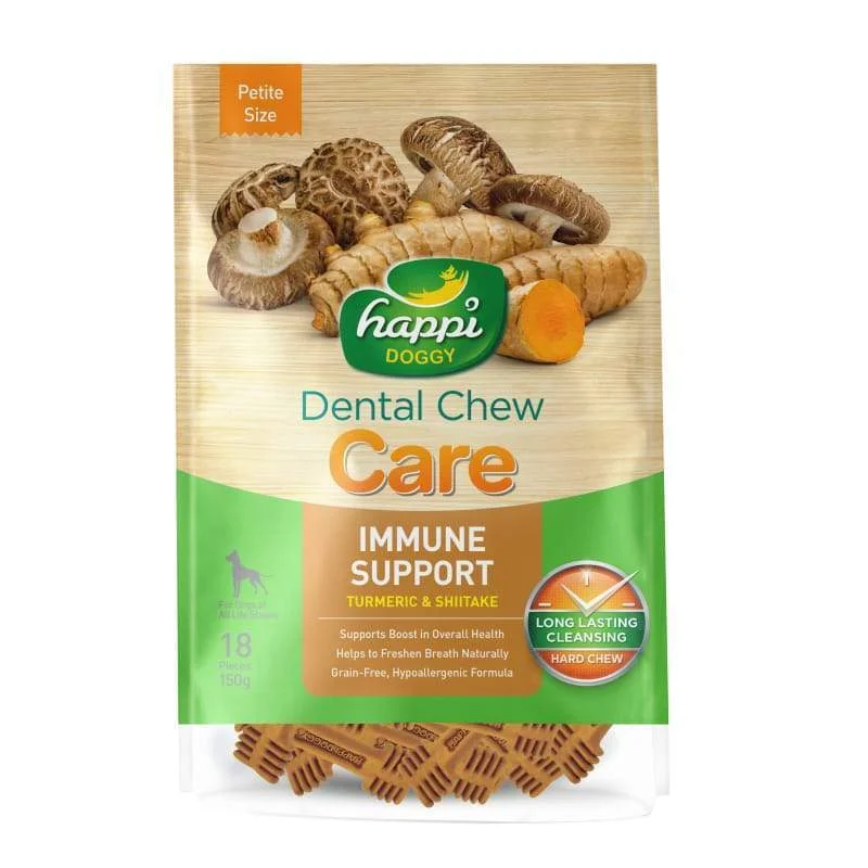 Dog FoodHappi Doggy Care Tumeric & Shiitake Immune Support Dental Dog Chew 2.5 Inch 150g Dog FoodHappi Doggy Care Tumeric & Shiitake Immune Support Dental Dog Chew 2.5 Inch 150g