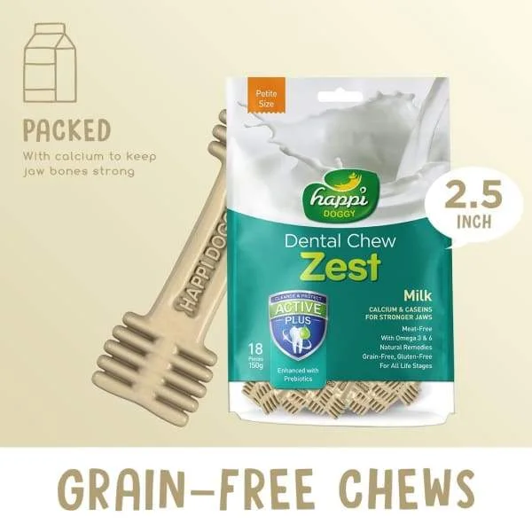 - Wholesale price of dog foodHappi Doggy Dental Chew Zest Milk Petite 2.5 Inch 150g