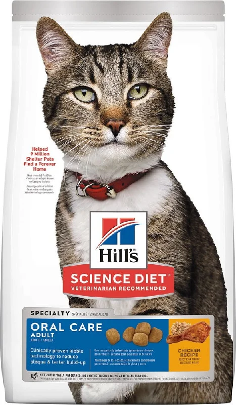    - Cat food for digestive health  Hill's Science Diet Oral Care Adult Chicken Recipe Dry Cat Food