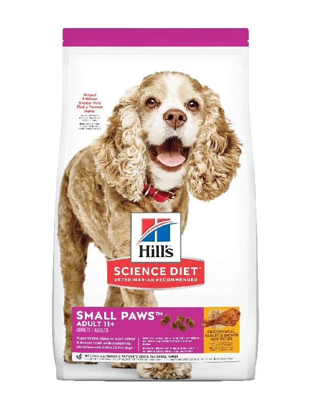 Dog FoodHill's Science Diet Small Paws Adult 11+ Chicken, Barley & Brown Rice Dog Dry Food 4.5 LBS Dog FoodHill's Science Diet Small Paws Adult 11+ Chicken, Barley & Brown Rice Dog Dry Food 4.5 LBS