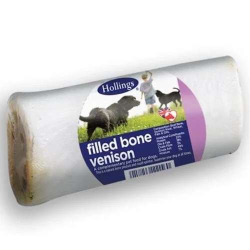 - Special food for senior dogsHollings Venison Filled Bone Dog Treat