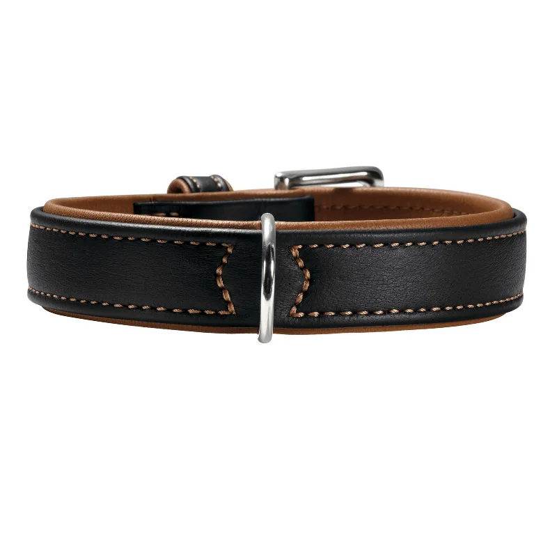 2. **Pet traction rope is anti-explosion**Hunter Canadian Elk Leather Dog Collar, Black