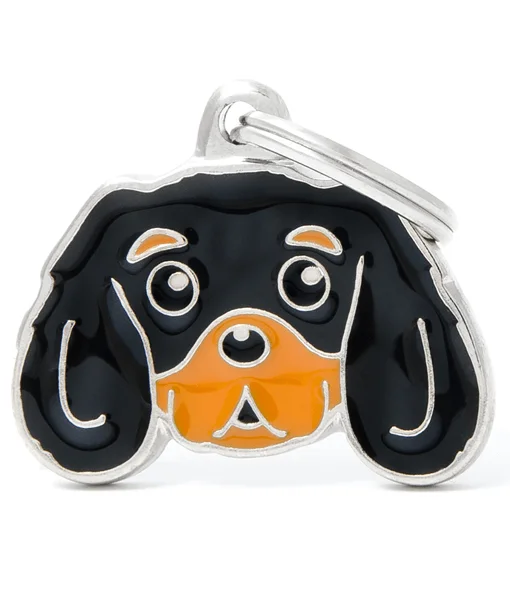 ### Dog accessoriesID Tag - Black and Tan King Charles Cavalier