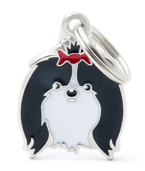 2. **Cat toy cat teaser**ID Tag - Black & White Shih Tzu