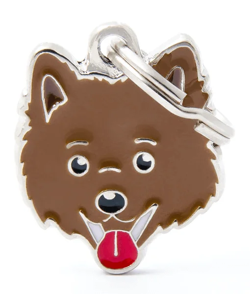 Pet accessoriesID Tag - Brown Italian Spitz