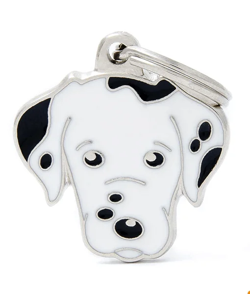 10. **Dog bathing brush massage**ID Tag - Dalmatian