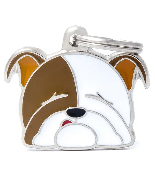 8. **Dog snack bag is portable**ID Tag - English Bulldog