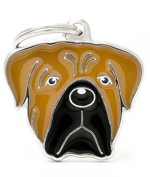 6. **Dog collar is luminous and reflective**ID Tag - Fawn Corso