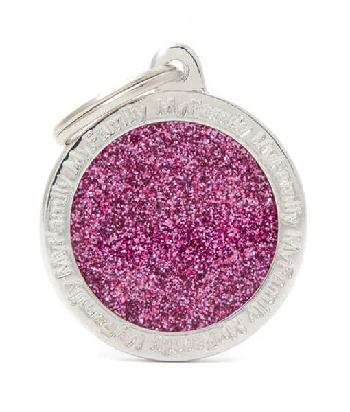 3. **Dog shoes are anti-slip and wear-resistant**ID Tag - Pink Circle