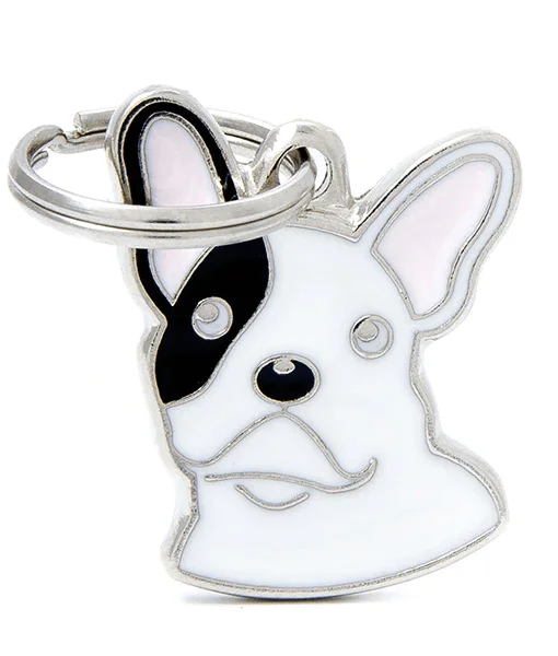 2. **Pet traction rope is anti-explosion**ID Tag - White French Bulldog