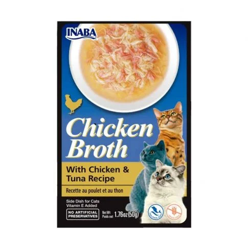    - Cat food for immune system support  Inaba Churu Broth Chicken  & Tuna Recipe Wet Cat Food - 50 gm