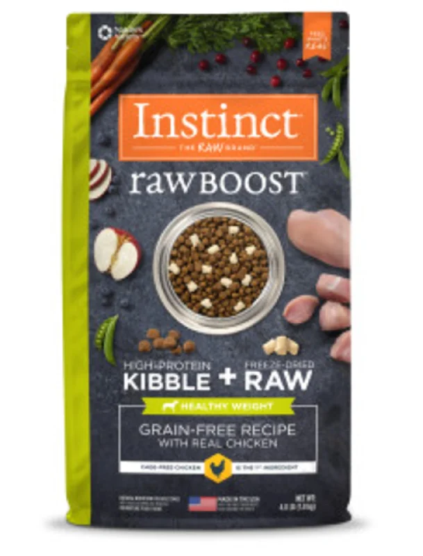 - ProNevus dog food palatabilityInstinct Raw Boost Grain-Free Kibble Healthy Weight Recipe Dog Dry Food (2 Sizes) - ProNevus dog food palatabilityInstinct Raw Boost Grain-Free Kibble Healthy Weight Recipe Dog Dry Food (2 Sizes)