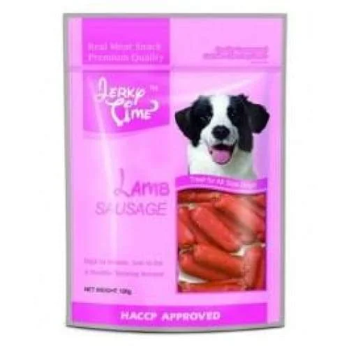  -Cost-effective dog foodJerky Time Lamb Sausage 100g Dog Treats