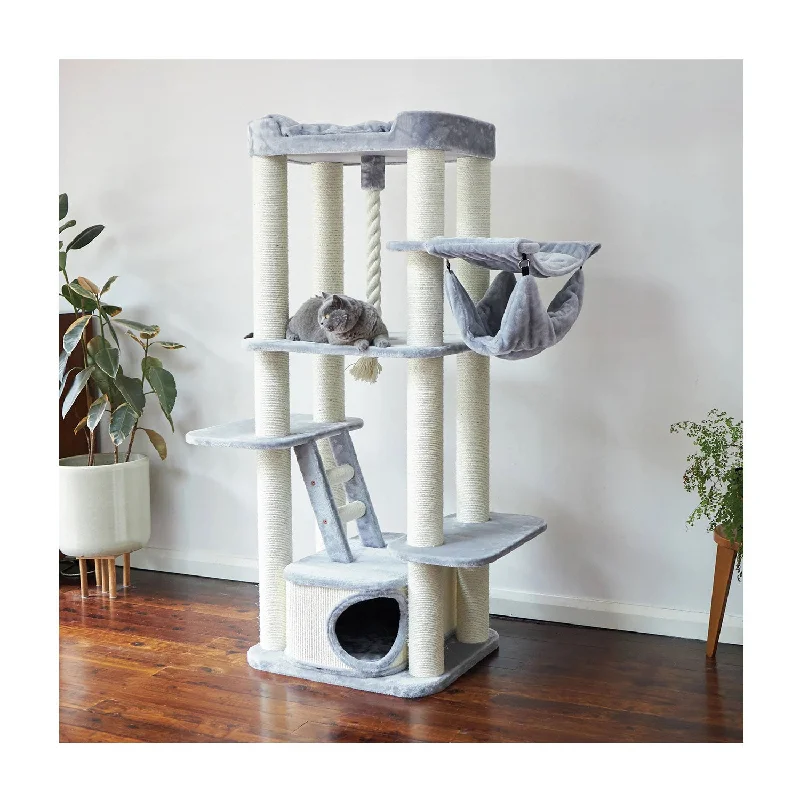 5. **Pet backpack is breathable**Kazoo 6 Level Climb Cat Scratch Furniture Cream and Ash 5. **Pet backpack is breathable**Kazoo 6 Level Climb Cat Scratch Furniture Cream and Ash