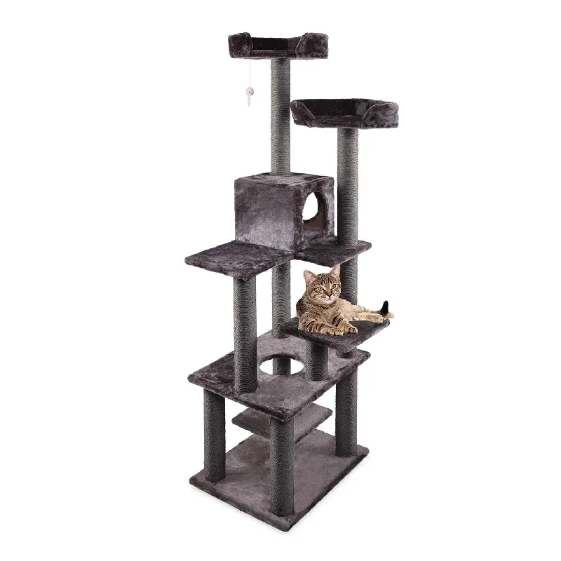 8. **Pet comb to remove loose hair**Kazoo Condo Multi Platform Cat Scratch Furniture Ash