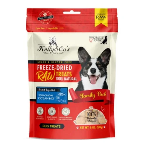 - Special food for senior dogsKelly & Co's Family Pack Ocean Mix Freeze-Dried Raw Dog Treats 170g - Special food for senior dogsKelly & Co's Family Pack Ocean Mix Freeze-Dried Raw Dog Treats 170g