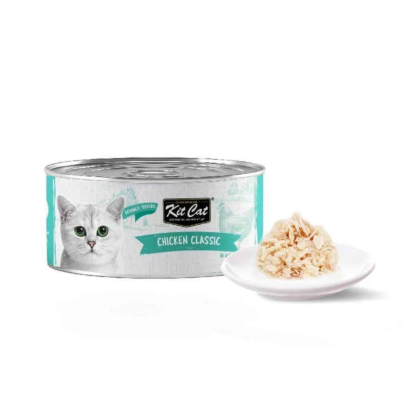 - Cat food discounts and promotions Kit Cat Deboned Toppers Cat Canned Food - Chicken Classic (80g) - Cat food discounts and promotions Kit Cat Deboned Toppers Cat Canned Food - Chicken Classic (80g)