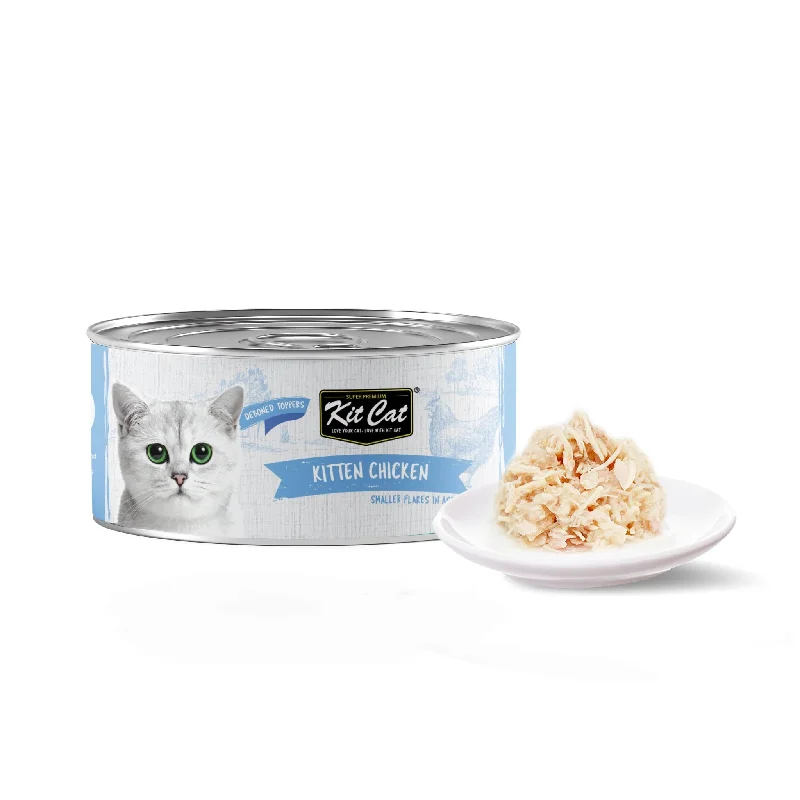    - Kitten food  Kit Cat Deboned Toppers Cat Canned Food - Kitten Chicken Flakes (80g)