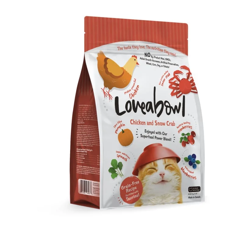    - Cat food for coat health  [2 FOR $35.80 | 1KG] Loveabowl Chicken and Snow Crab Dry Cat Food (2 Sizes)