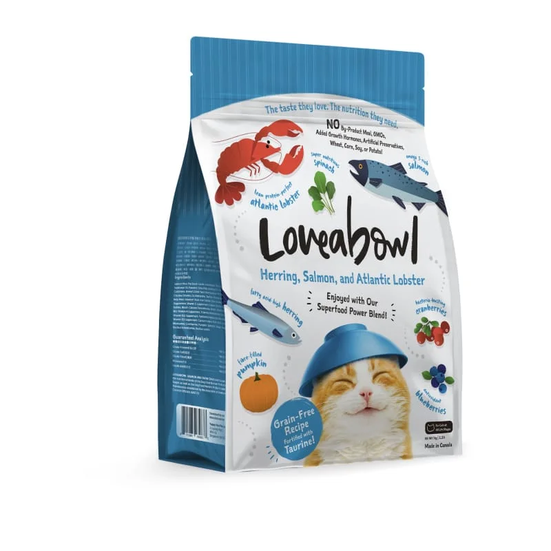    - Cat food for dental health  [2 FOR $35.80 | 1KG] Loveabowl Herring, Salmon and Atlantic Lobster Dry Cat Food (2 Sizes)