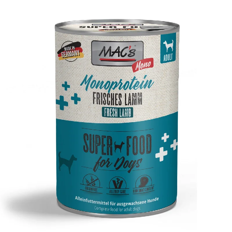 - Food for small dogsMAC's Dog Mono Sensitive Lamb