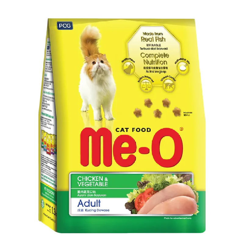   - High-fiber cat food  ME-O CAT FOOD ADULT CHICKEN AND VEGETABLE 1.2 KG